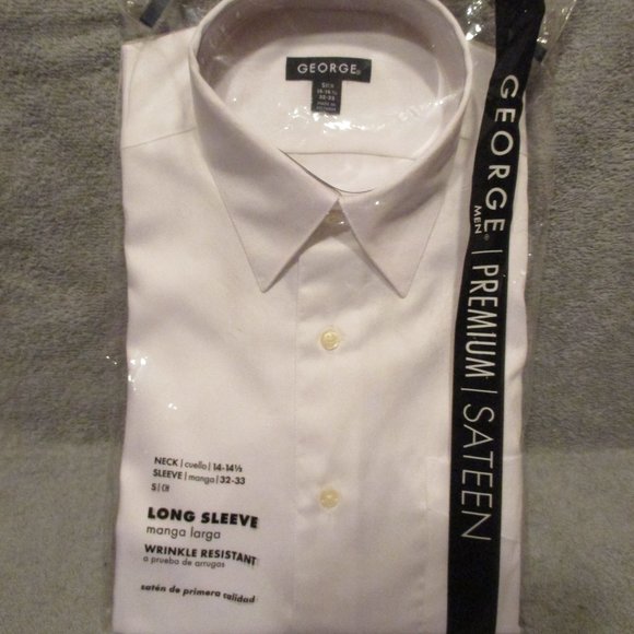 george sateen dress shirt Classic Fit Non-Iron Sateen Dress Shirt | Signature Carrington | George  Richards Big & Tall Men's Clothing